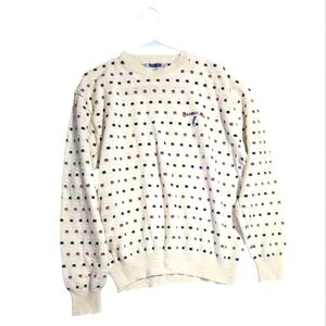 Pebble Beach Classic Cream Patterned Sweater